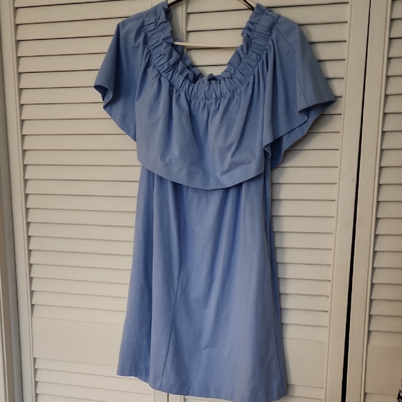 H&M Light Blue Ruffled Mini Dress - Picture 4 of 6